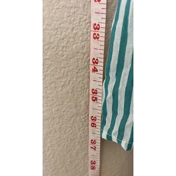 Oliphant Cross Back Mini Playa Green Dress Womens Size M Sleeveless Striped NWT - Picture 10 of 16